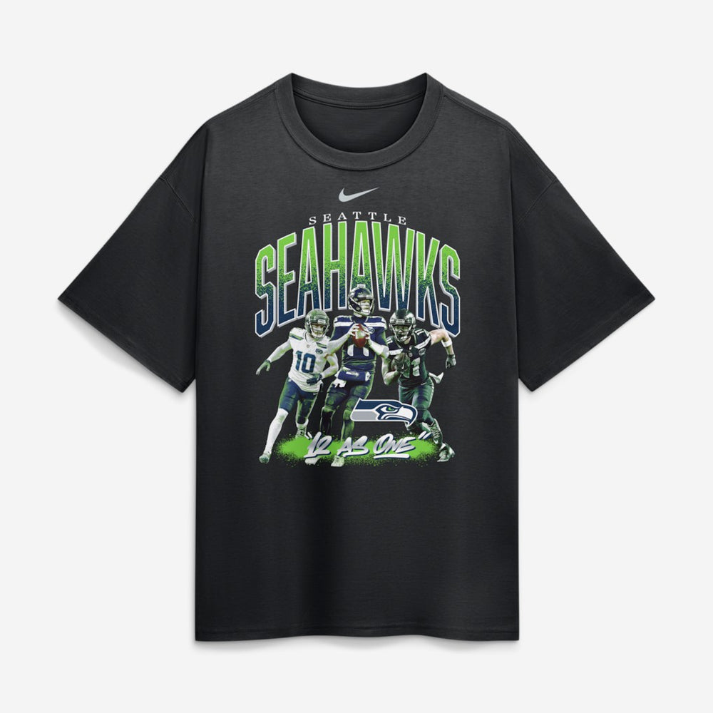 Seattle Seahawks 12 As One Loose T-Shirt Black - Nike