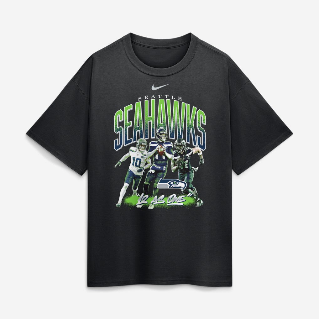 Seattle Seahawks 12 As One Loose T-Shirt Black - Nike
