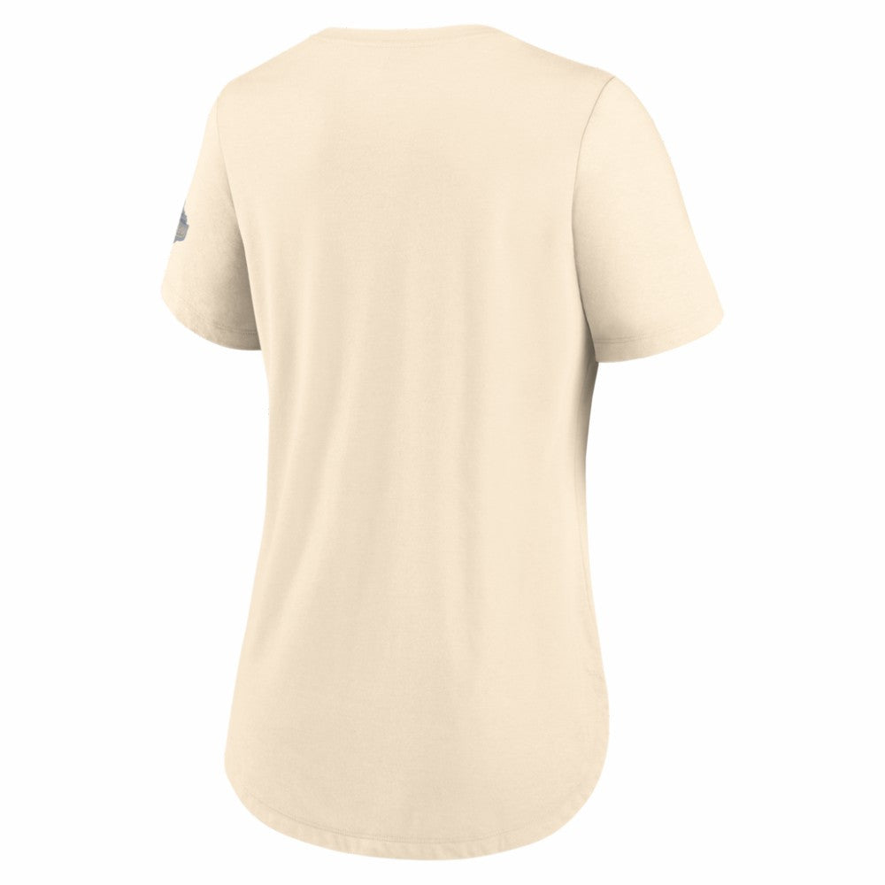 Los Angeles Dodgers Nike Women's 2026 Gold Collection Tri-Blend Wordmark T-Shirt Sale