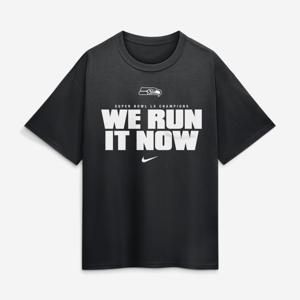 Seattle Seahawks Super Bowl LX Champions Loose T-Shirt Black - Nike