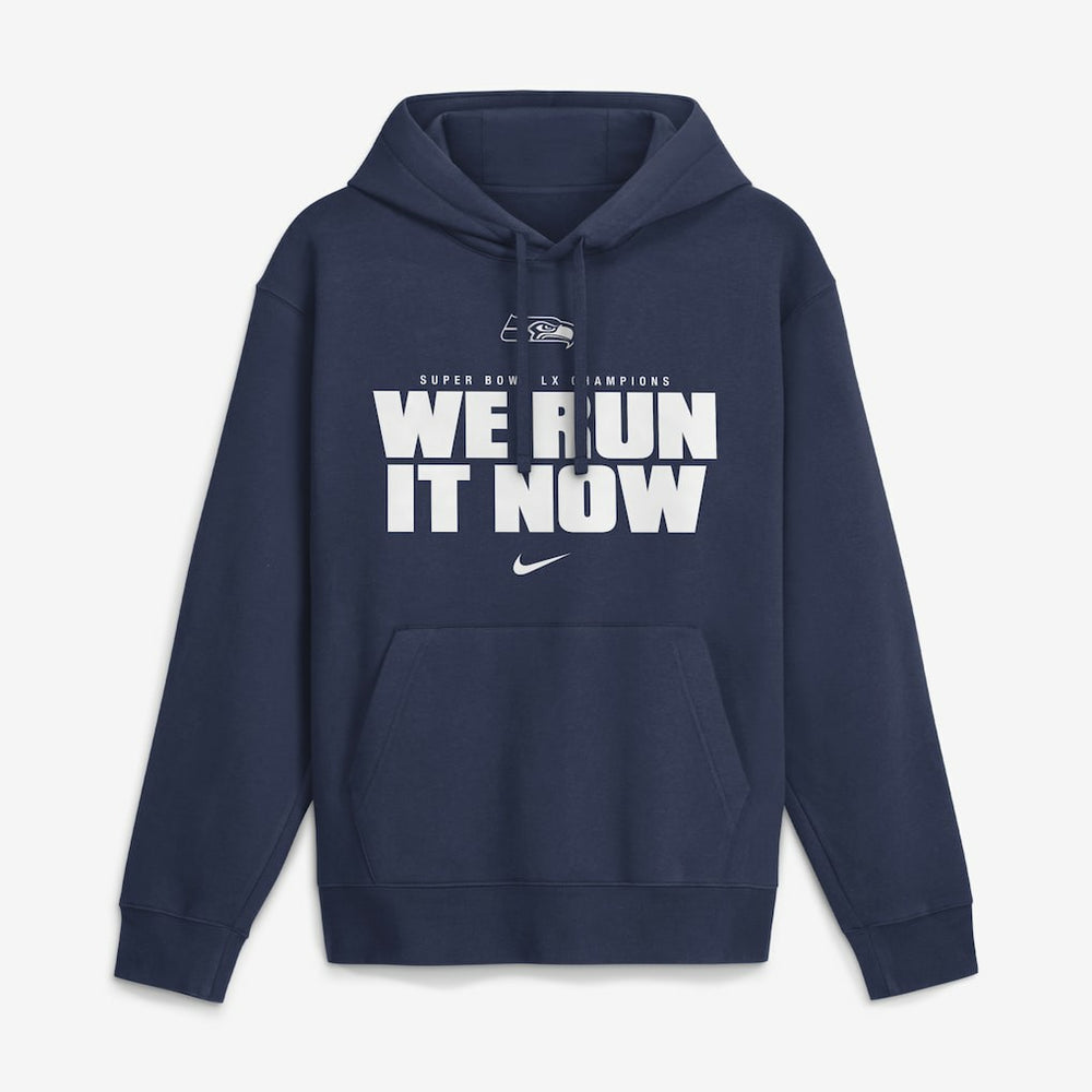 Seattle Seahawks Super Bowl LX Champions Club Fleece Hoodie College Navy - Nike