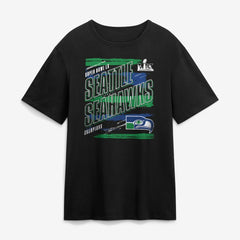 Seattle Seahawks Super Bowl LX Champions Classic Stripes Legacy T-Shirt Black - Fanatics