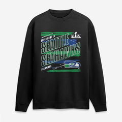Seattle Seahawks Super Bowl LX Champions Classic Stripes Legacy Fleece Sweatshirt Black - Fanatics