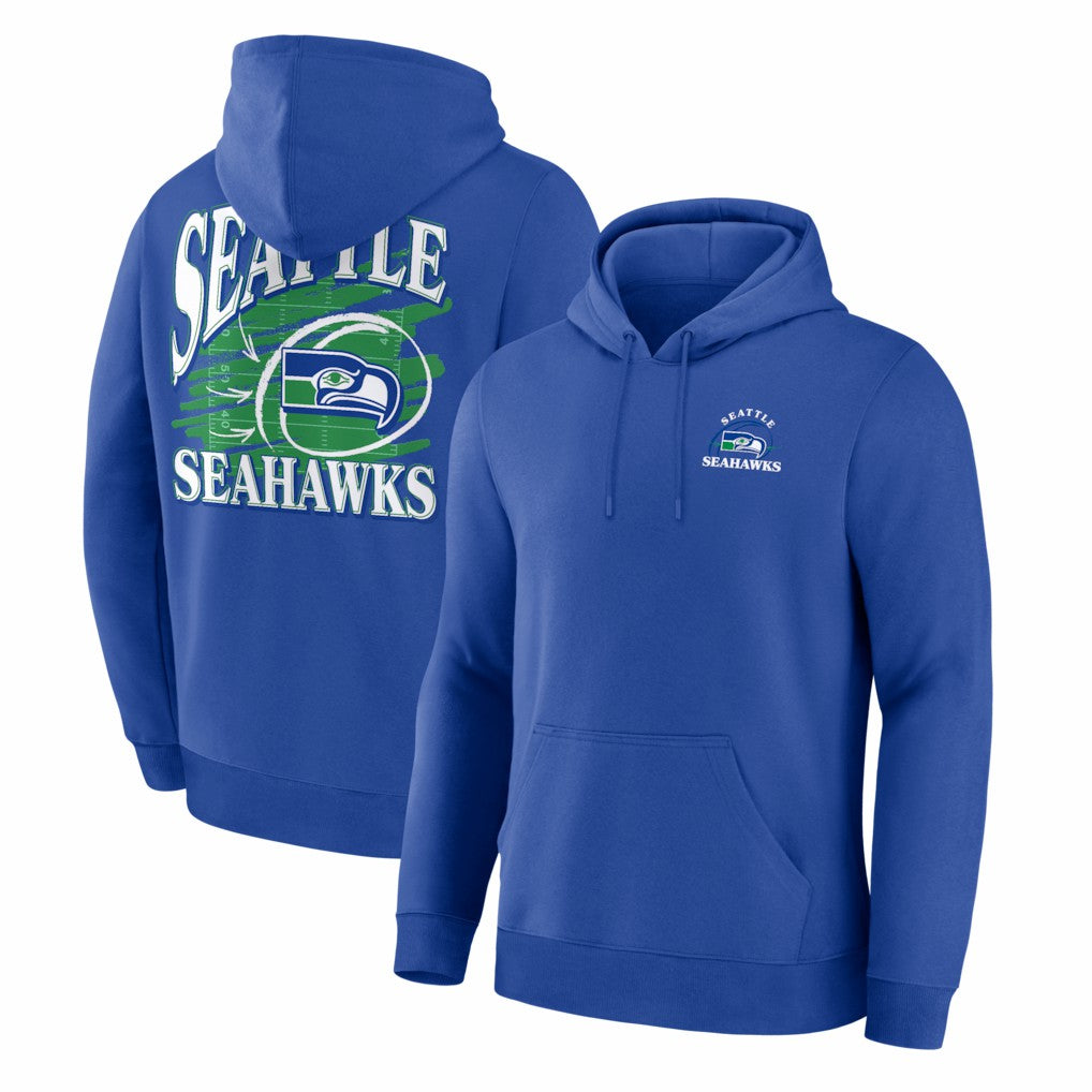 Seattle Seahawks Classic Scribble Legacy Fleece Hoodie Royal - Fanatics