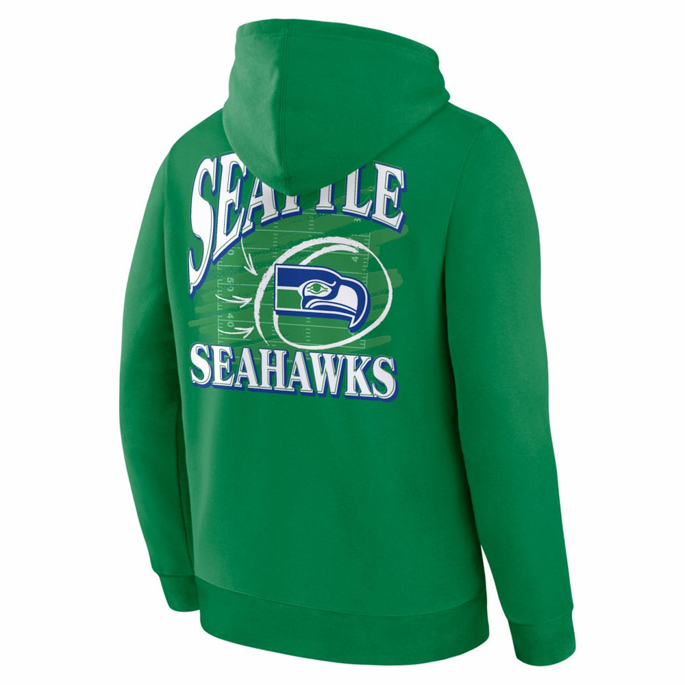 Seattle Seahawks Classic Scribble Legacy Fleece Hoodie Apple Green - Fanatics