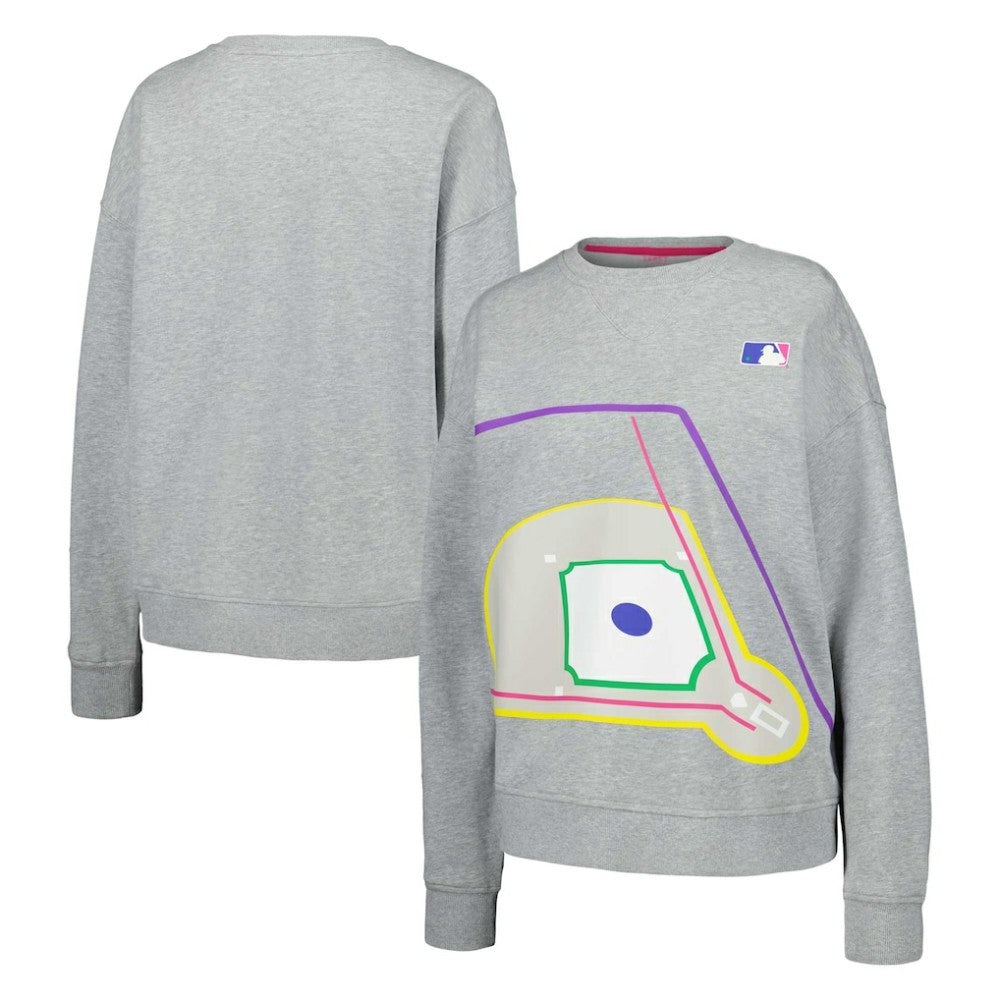 Terez MLB Women's Baseball Field Pullover Sweatshirt Lifestyle