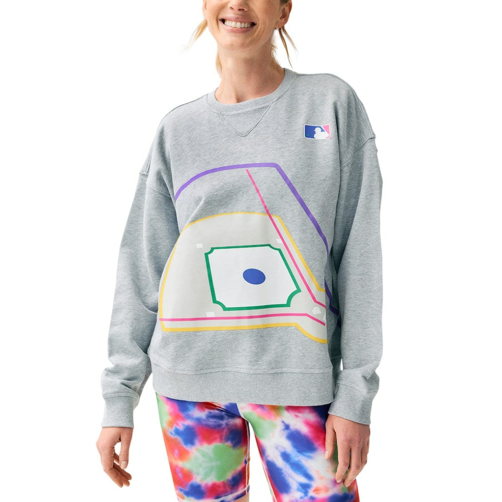 Terez MLB Women's Baseball Field Pullover Sweatshirt Lifestyle
