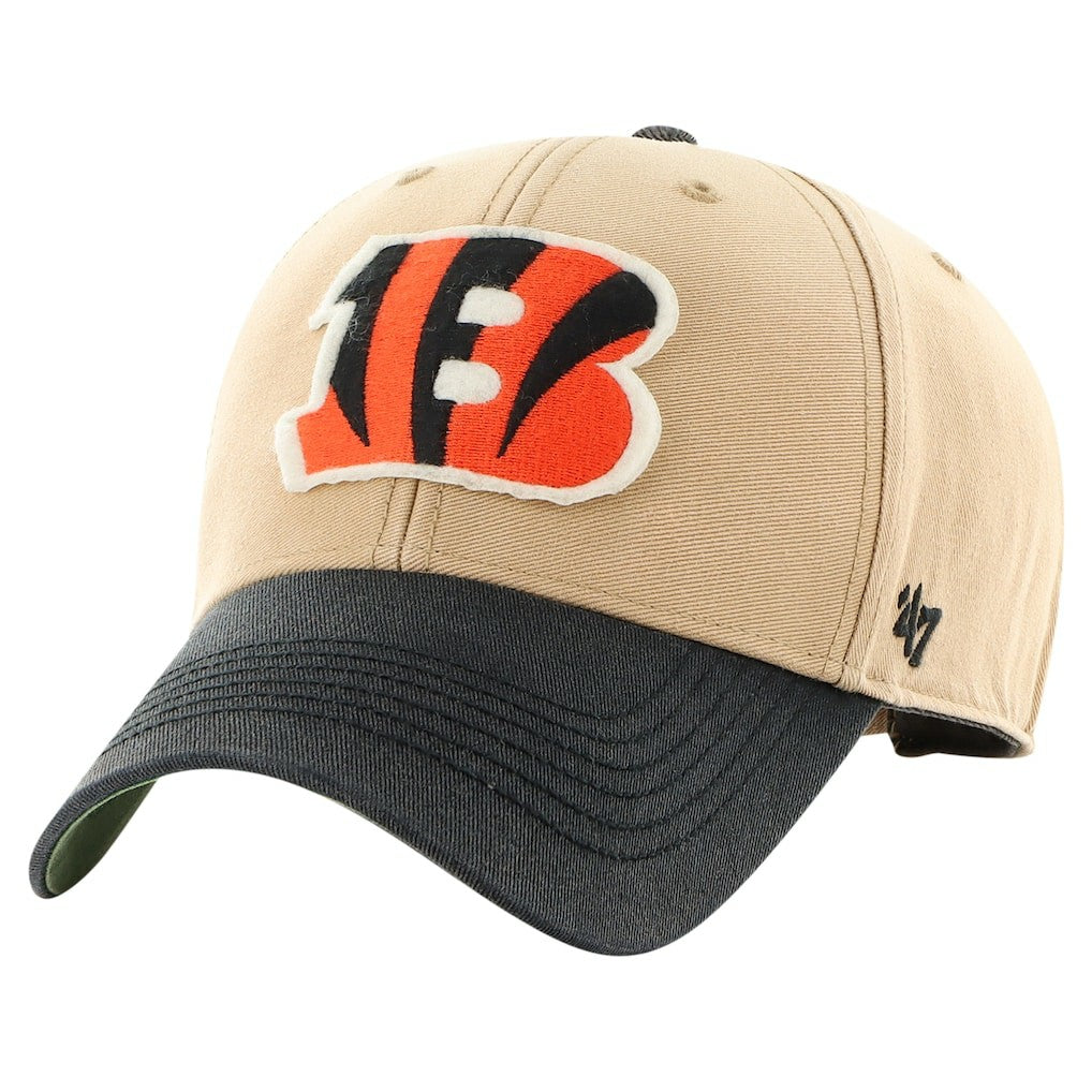 Cincinnati Bengals '47 Dusted Sedgwick MVP Adjustable Hat Khaki/Black - 47 brand