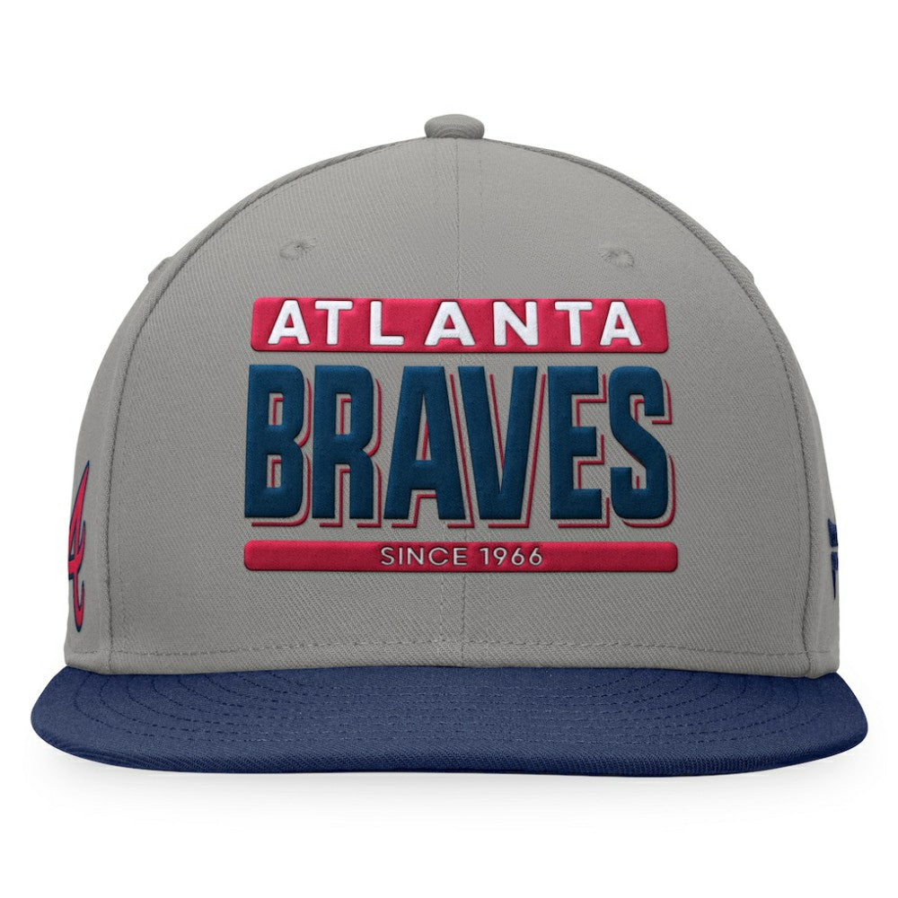 Atlanta Braves Fanatics Line Drive Two-Tone Snapback Hat for sale