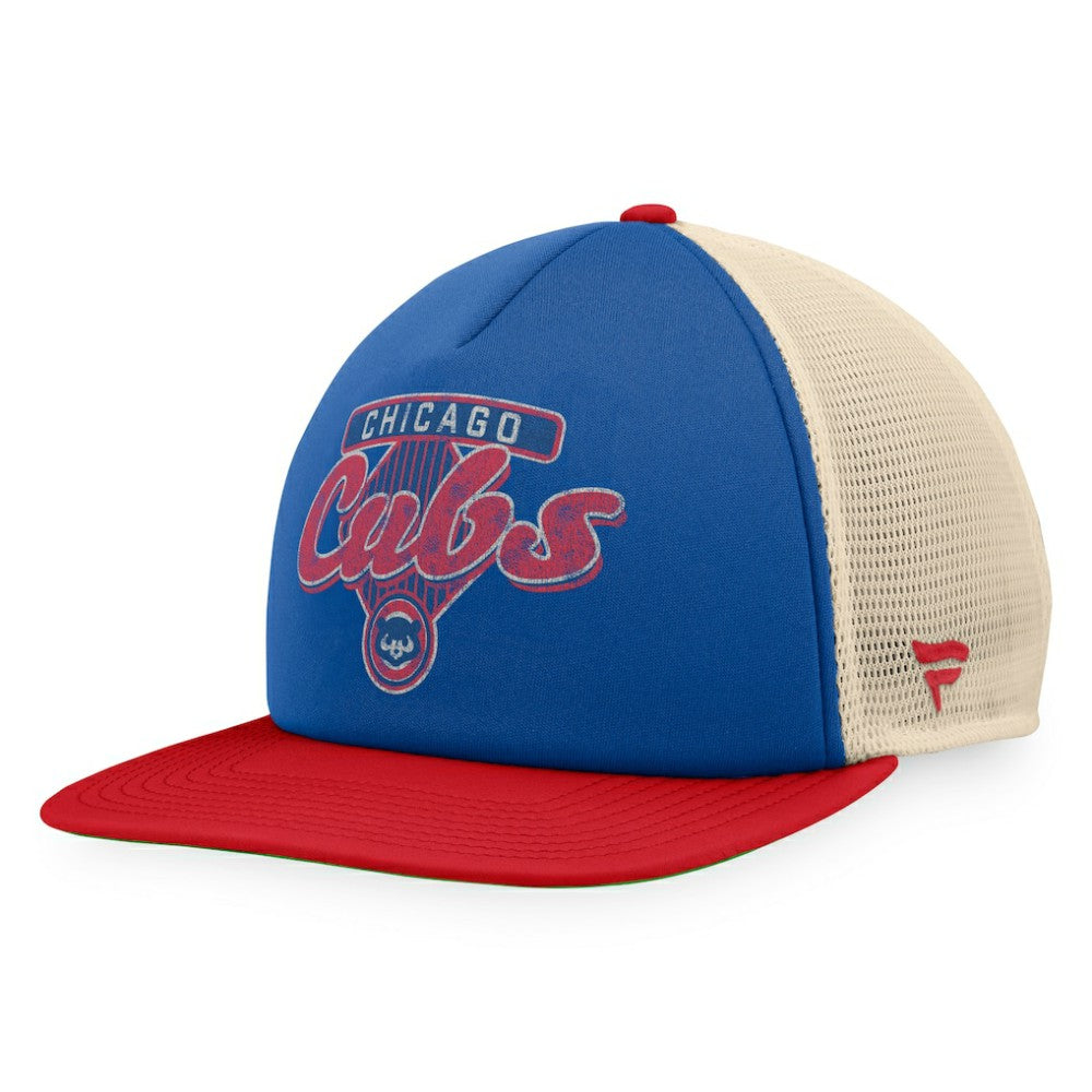 Chicago Cubs Fanatics Cooperstown Collection Talley Foam Trucker Snapback Hat discount