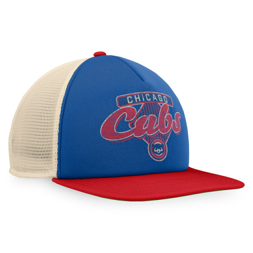 Chicago Cubs Fanatics Cooperstown Collection Talley Foam Trucker Snapback Hat discount