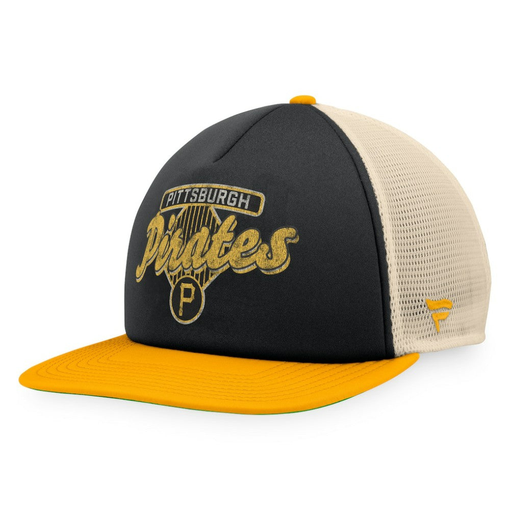 Pittsburgh Pirates Fanatics Cooperstown Collection Talley Foam Trucker Snapback Hat Clearance