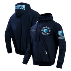 NBA - Memphis Grizzlies Pro Standard Hybrid Full-Zip Hoodie - Navy
