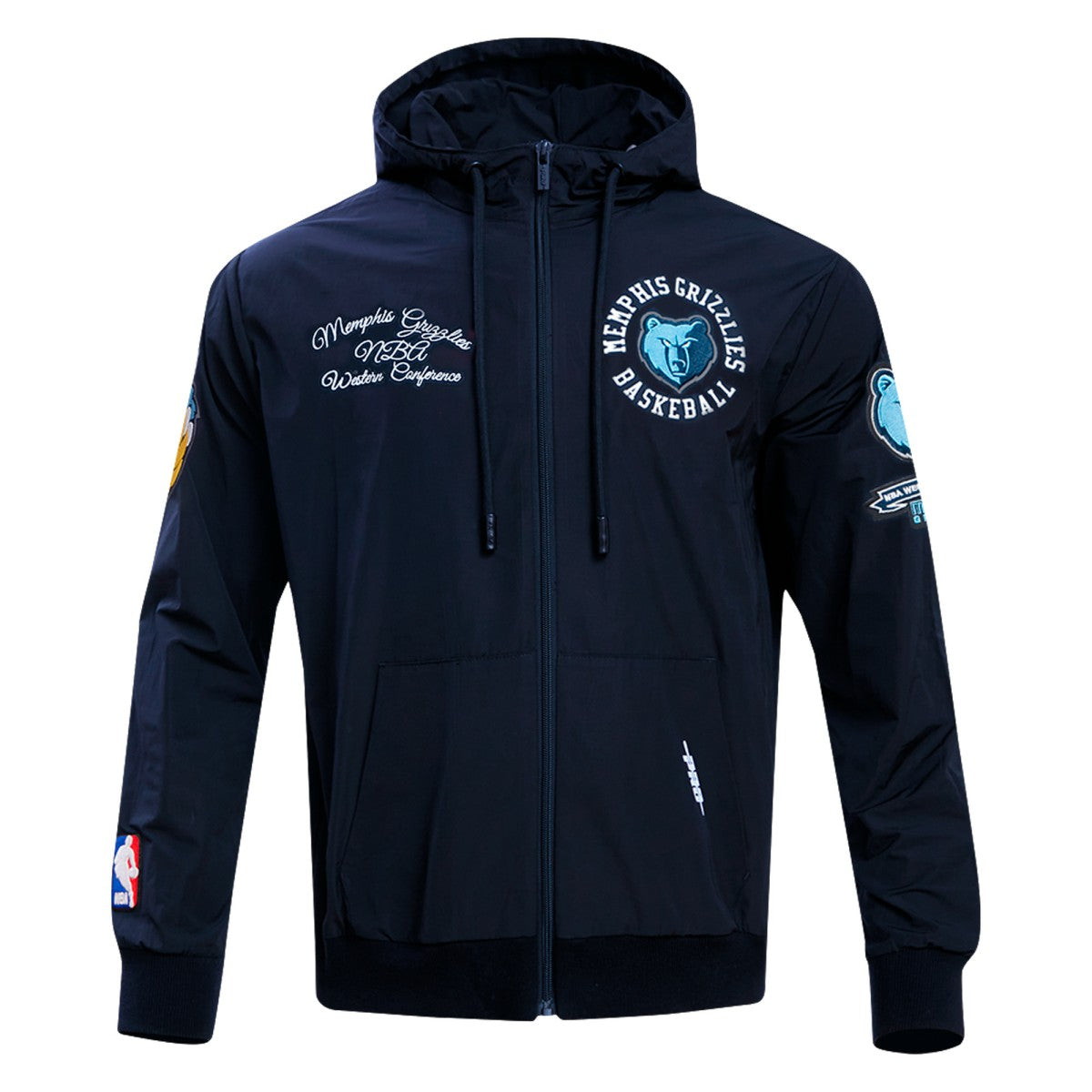NBA - Memphis Grizzlies Pro Standard Hybrid Full-Zip Hoodie - Navy