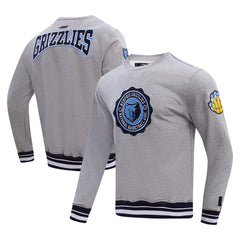 NBA - Memphis Grizzlies Pro Standard Crest Emblem Pullover Sweatshirt - Heather Gray