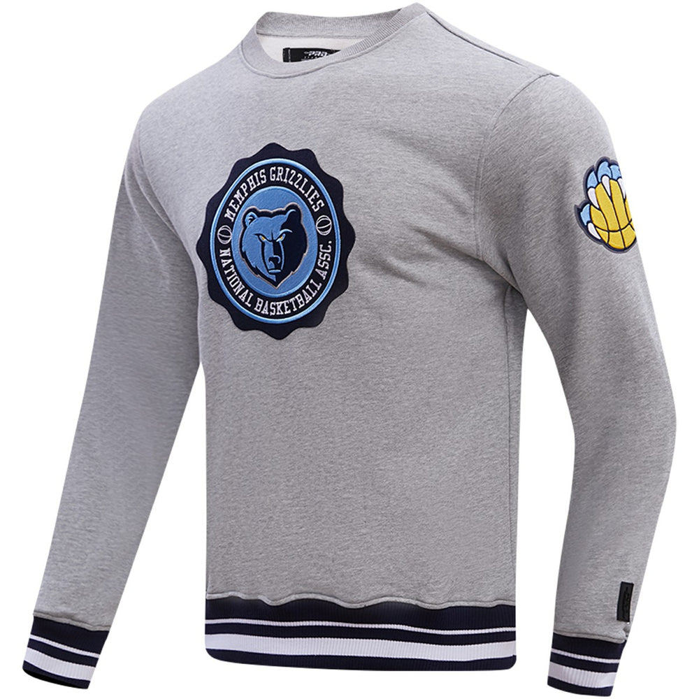 NBA - Memphis Grizzlies Pro Standard Crest Emblem Pullover Sweatshirt - Heather Gray