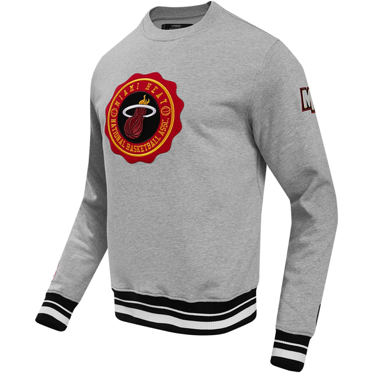 NBA - Miami Heat Pro Standard Crest Emblem Pullover Sweatshirt - Heather Gray