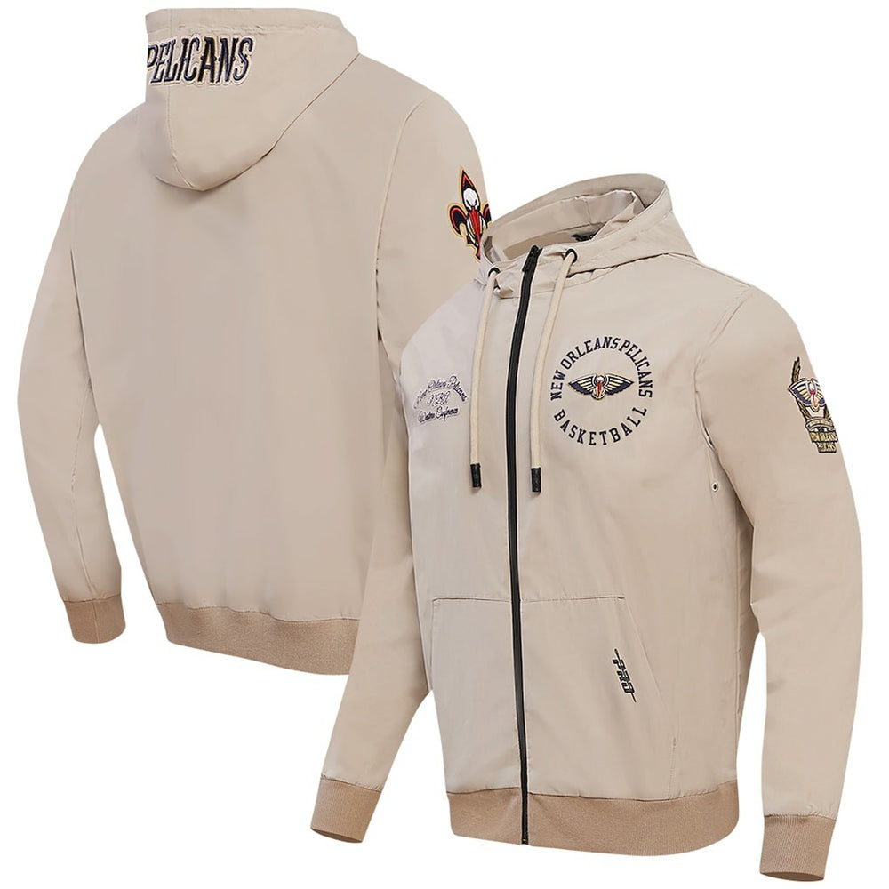 NBA - New Orleans Pelicans Pro Standard Hybrid Full-Zip Hoodie - Khaki