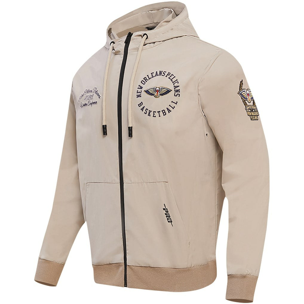 NBA - New Orleans Pelicans Pro Standard Hybrid Full-Zip Hoodie - Khaki