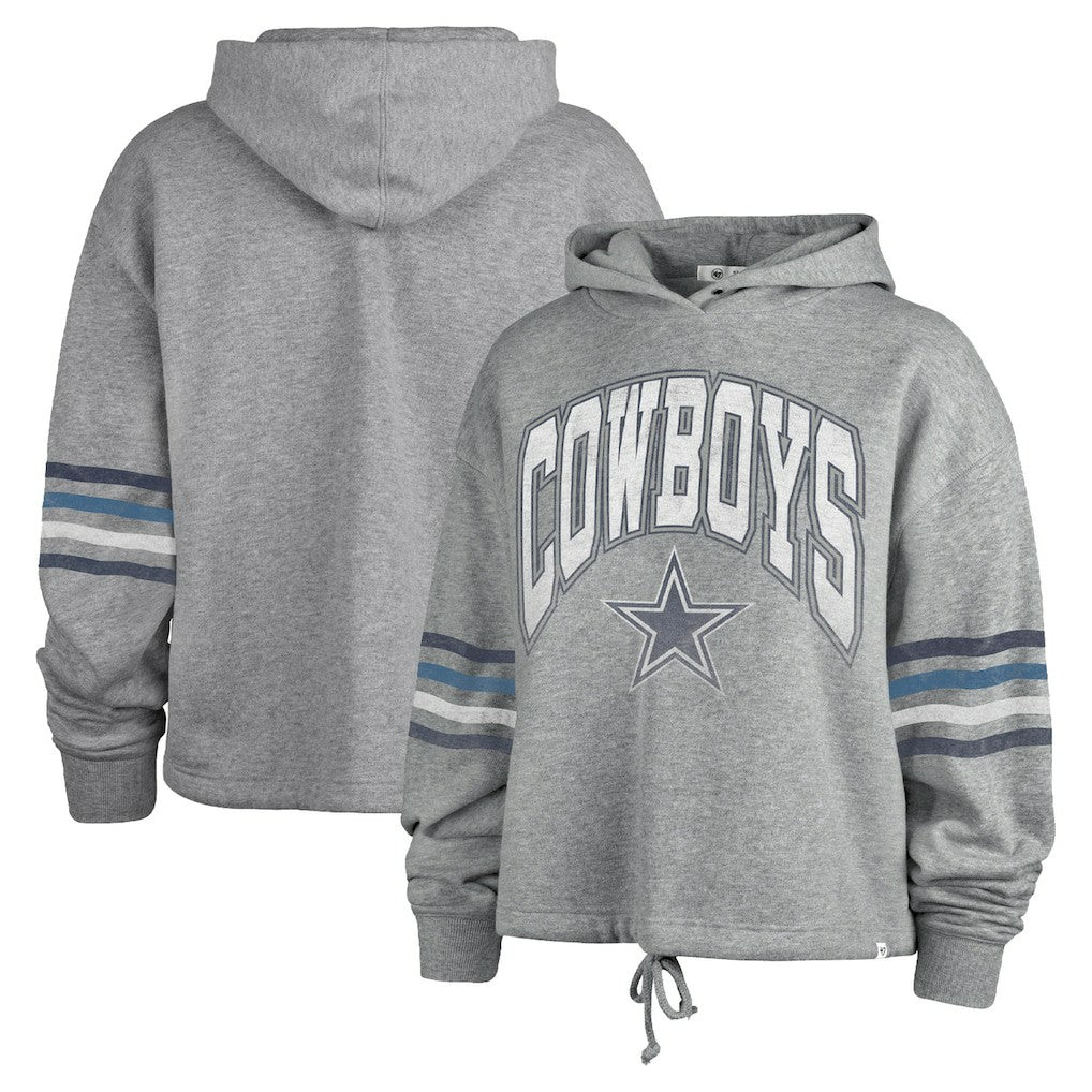 Dallas Cowboys '47 Women's Upland Bennett Pullover Hoodie Heather Gray - 47 brand