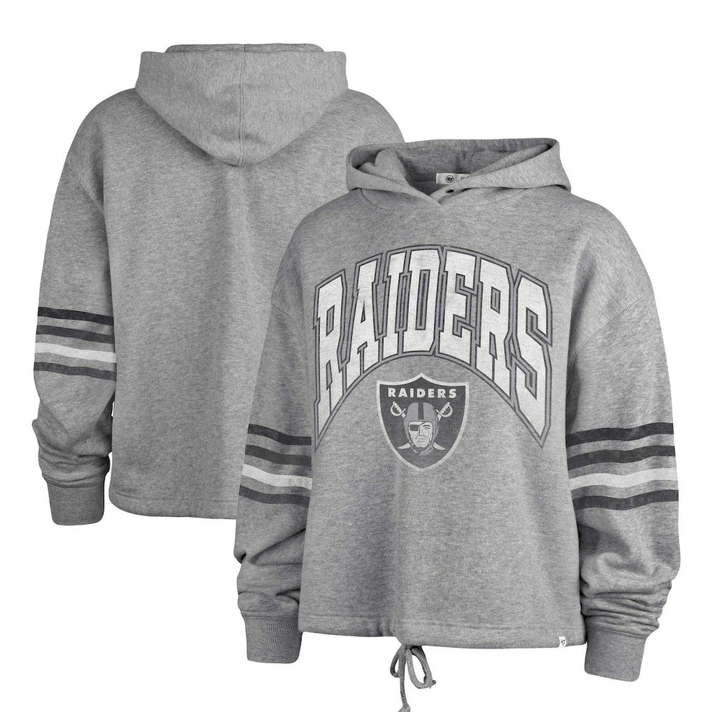 Las Vegas Raiders '47 Women's Upland Bennett Pullover Hoodie Heather Gray - 47 brand