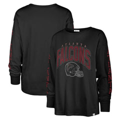 Atlanta Falcons '47 Women's Tom Cat Lightweight Long Sleeve T-Shirt Black - 47 brand