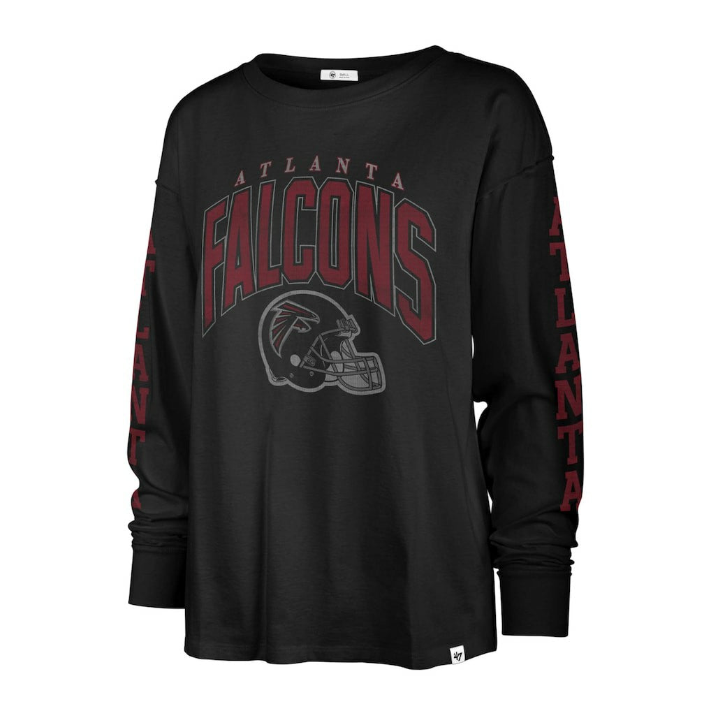 Atlanta Falcons '47 Women's Tom Cat Lightweight Long Sleeve T-Shirt Black - 47 brand