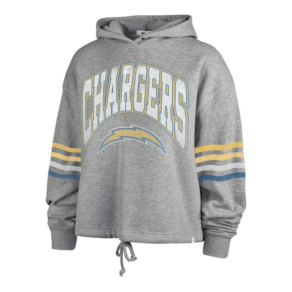 Los Angeles Chargers '47 Women's Upland Bennett Pullover Hoodie Heather Gray - 47 brand