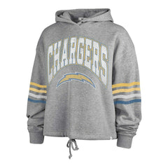 Los Angeles Chargers '47 Women's Upland Bennett Pullover Hoodie Heather Gray - 47 brand