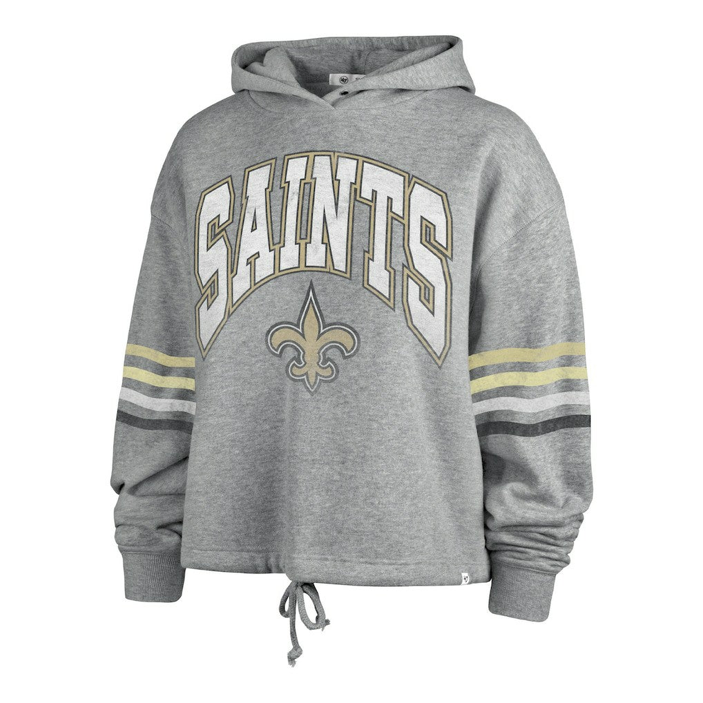 New Orleans Saints '47 Women's Upland Bennett Pullover Hoodie Heather Gray - 47 brand