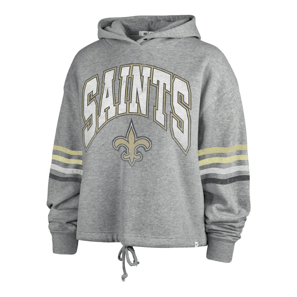 New Orleans Saints '47 Women's Upland Bennett Pullover Hoodie Heather Gray - 47 brand