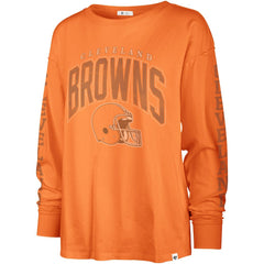 Cleveland Browns '47 Women's Tom Cat Lightweight Long Sleeve T-Shirt Orange - 47 brand