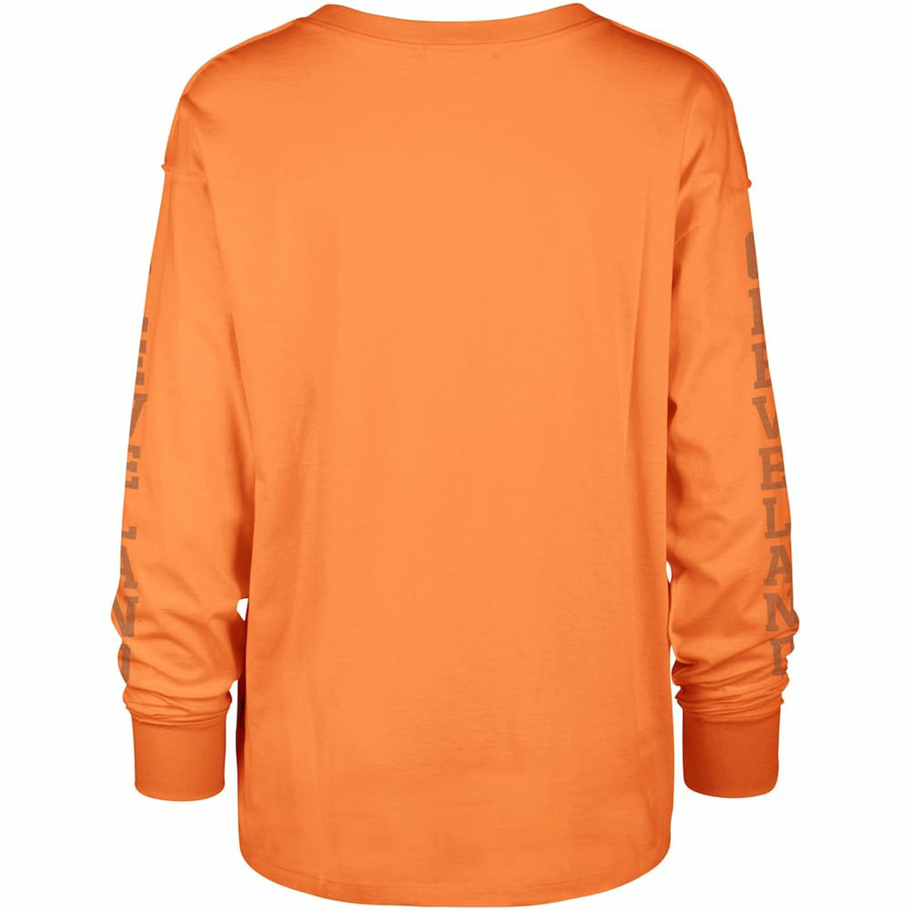Cleveland Browns '47 Women's Tom Cat Lightweight Long Sleeve T-Shirt Orange - 47 brand