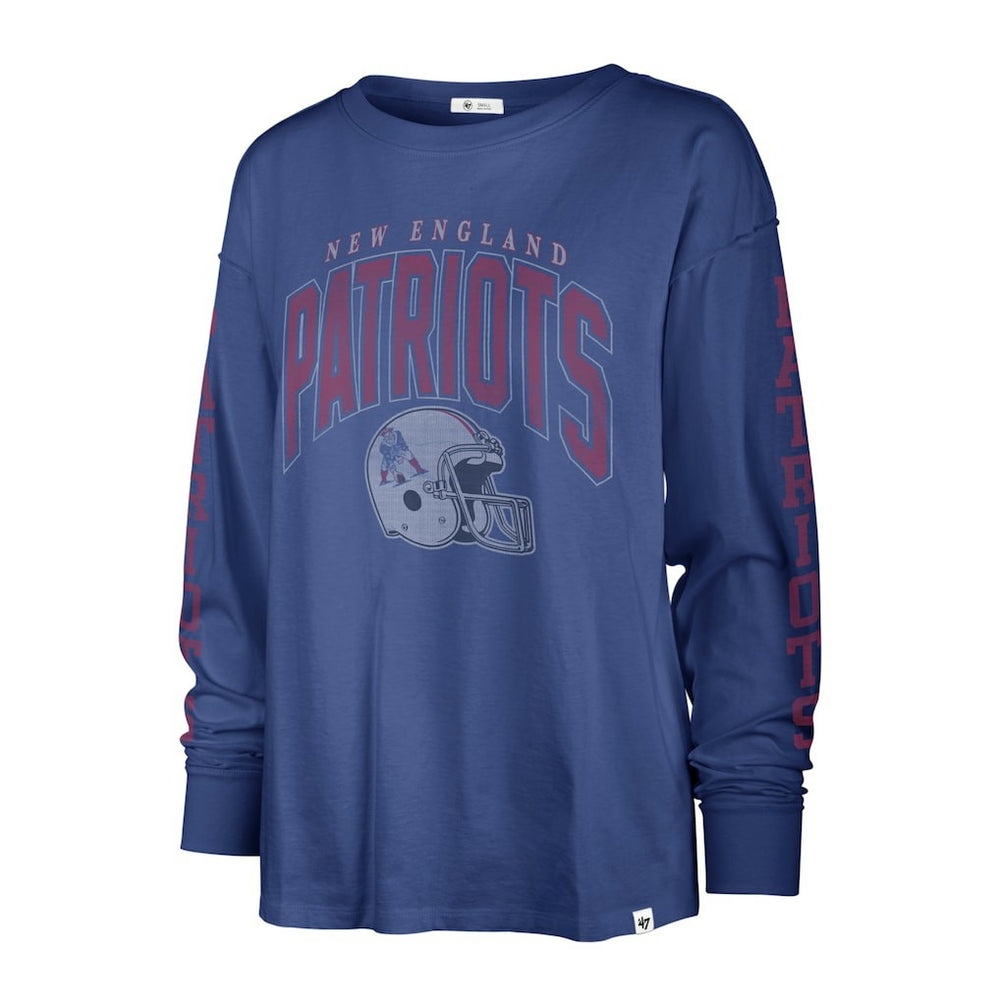 New England Patriots '47 Women's Tom Cat Lightweight Long Sleeve T-Shirt Royal - 47 brand