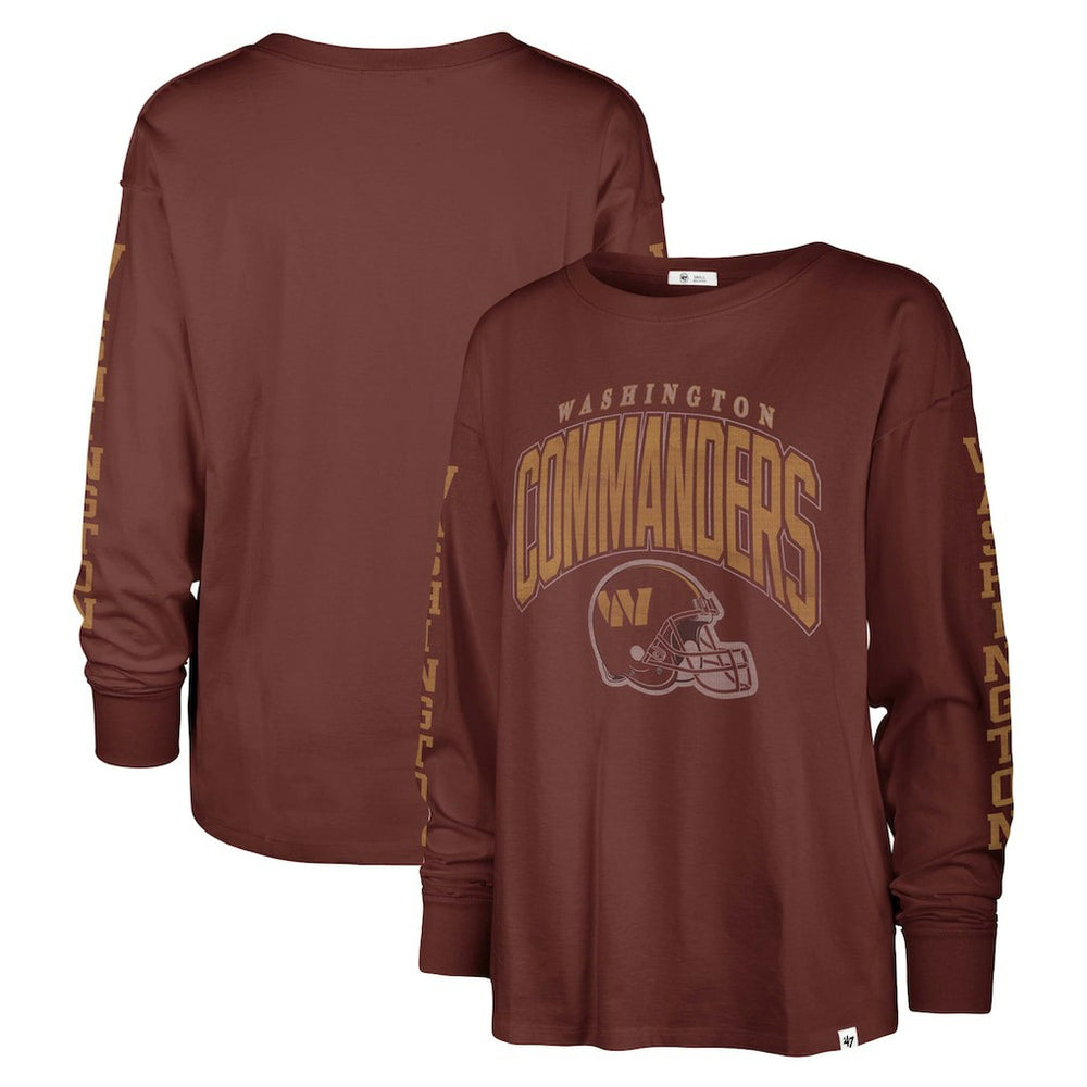 Washington Commanders '47 Women's Tom Cat Lightweight Long Sleeve T-Shirt Burgundy - 47 brand