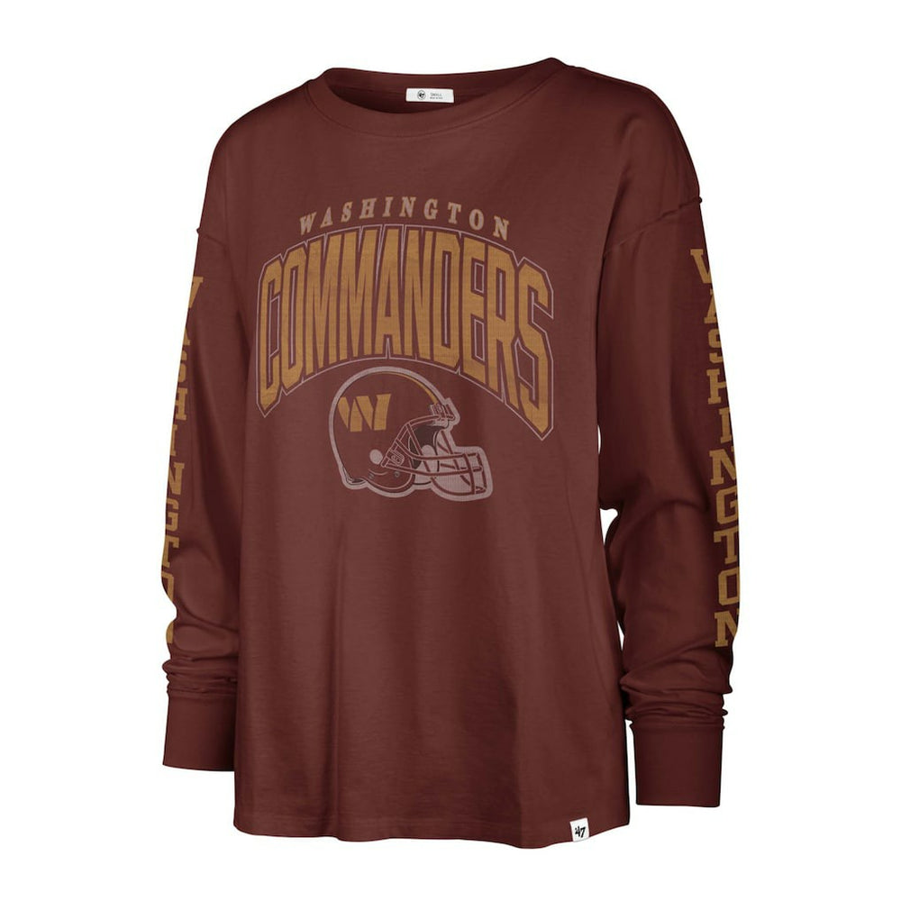 Washington Commanders '47 Women's Tom Cat Lightweight Long Sleeve T-Shirt Burgundy - 47 brand
