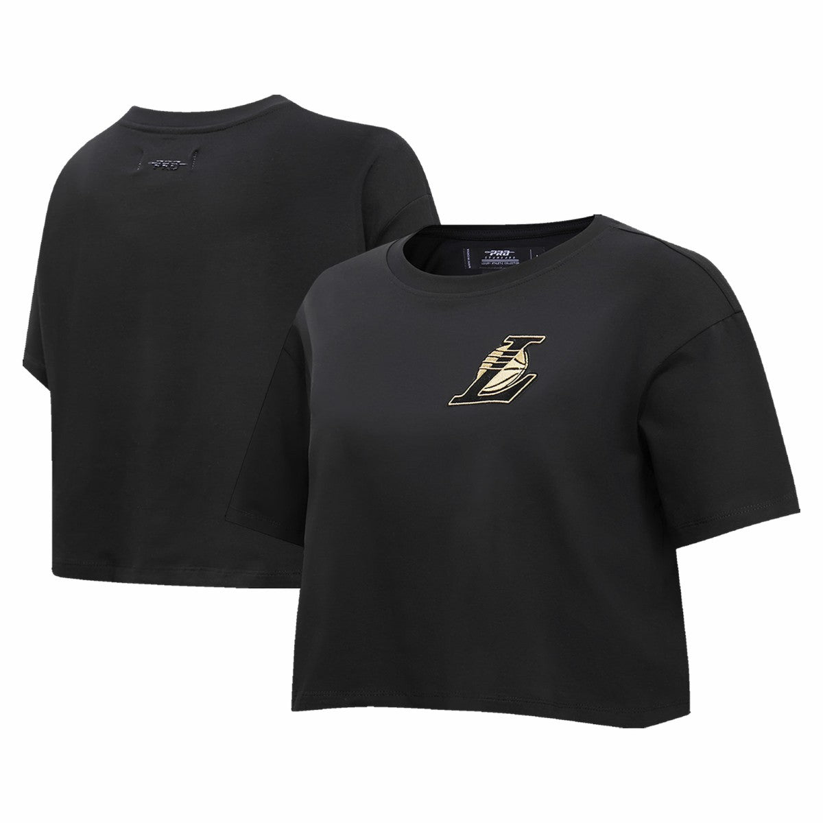 NBA - Los Angeles Lakers Pro Standard Women's Holiday Glam Boxy T-Shirt - Black