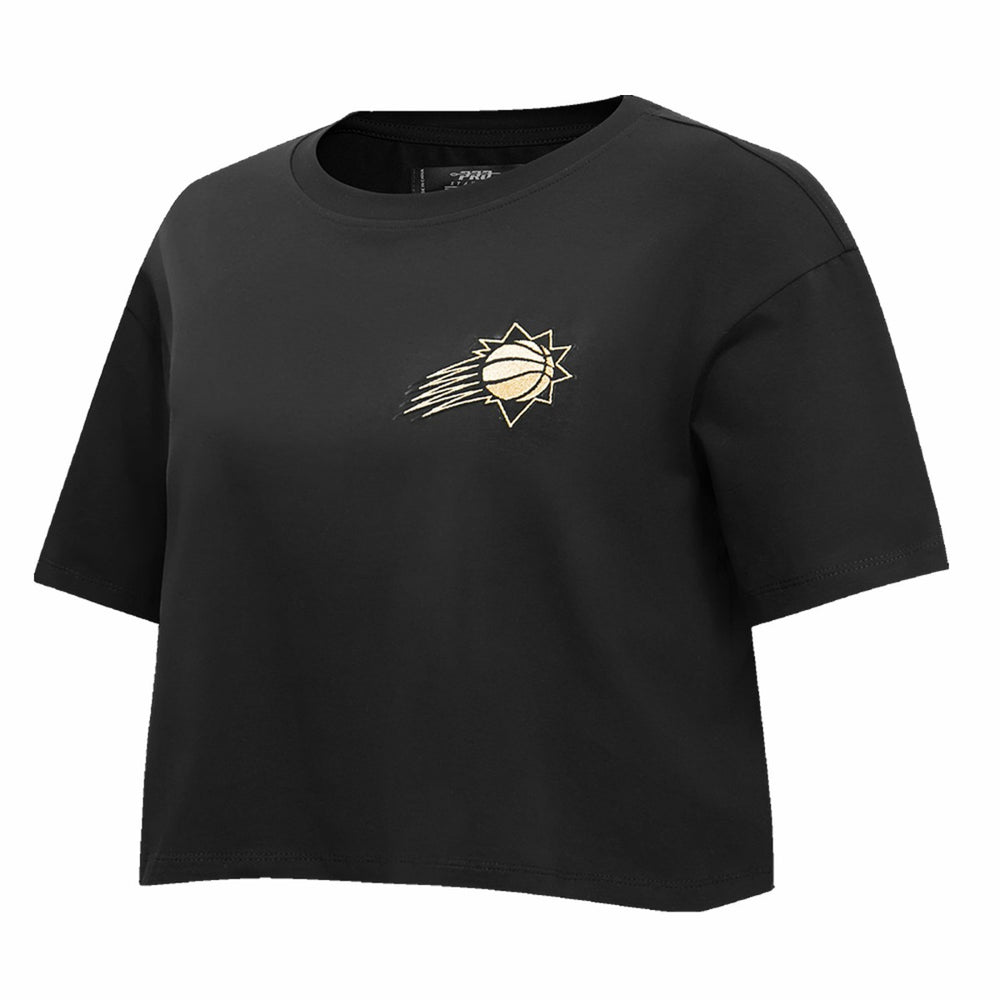 NBA - Phoenix Suns Pro Standard Women's Holiday Glam Boxy T-Shirt - Black