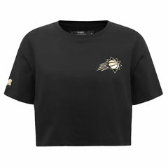 NBA - Phoenix Suns Pro Standard Women's Holiday Glam Boxy T-Shirt - Black