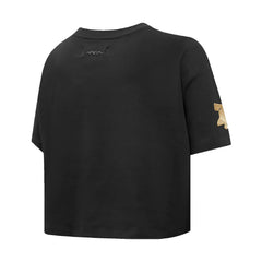 NBA - Philadelphia 76ers Pro Standard Women's Holiday Glam Boxy T-Shirt - Black