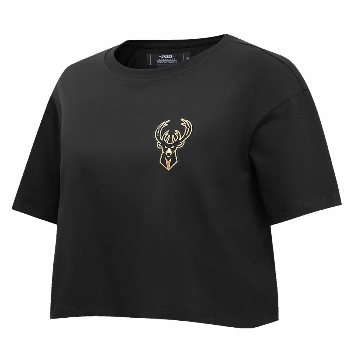 NBA - Milwaukee Bucks Pro Standard Women's Holiday Glam Boxy T-Shirt - Black