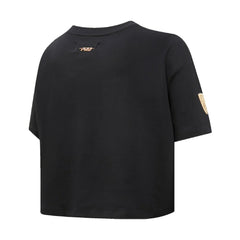 NBA - Brooklyn Nets Pro Standard Women's Holiday Glam Boxy T-Shirt - Black
