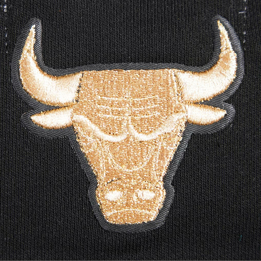 NBA - Chicago Bulls Pro Standard Women's Glam Cropped Pullover Sweatshirt - Black