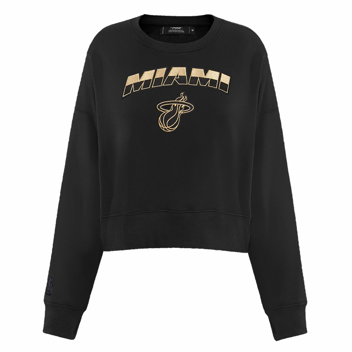 NBA - Miami Heat Pro Standard Women's Glam Cropped Pullover Sweatshirt - Black