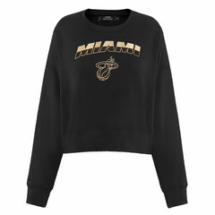 NBA - Miami Heat Pro Standard Women's Glam Cropped Pullover Sweatshirt - Black