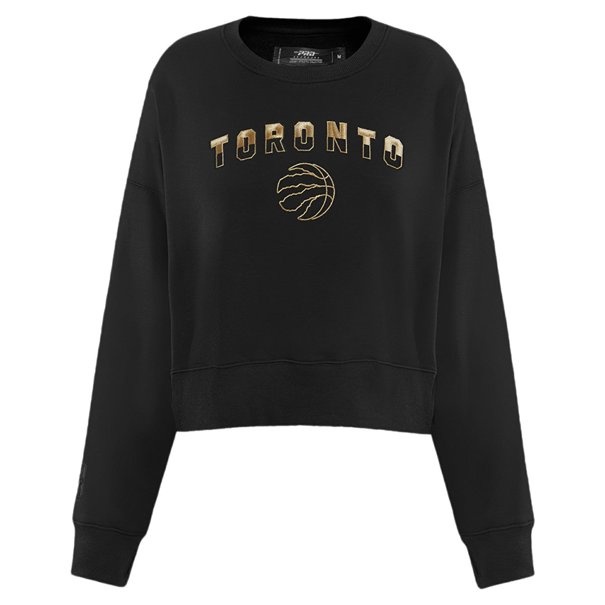 NBA - Toronto Raptors Pro Standard Women's Glam Cropped Pullover Sweatshirt - Black