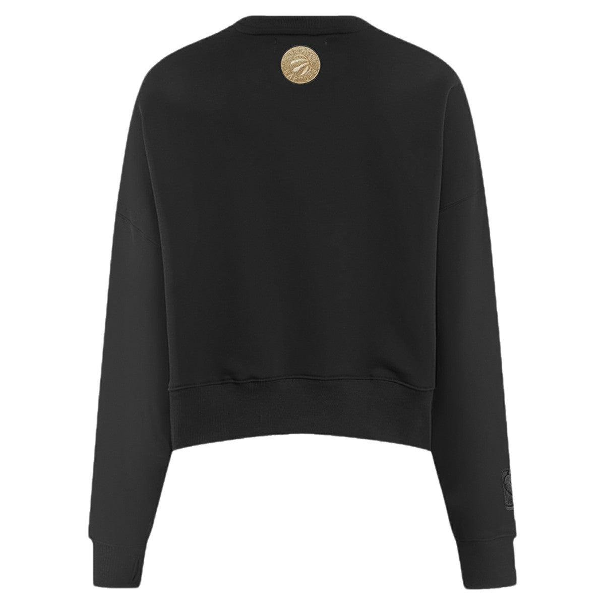 NBA - Toronto Raptors Pro Standard Women's Glam Cropped Pullover Sweatshirt - Black