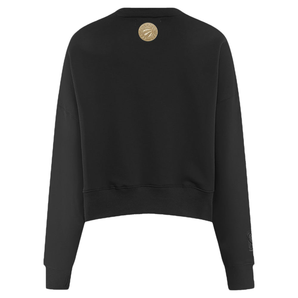 NBA - Toronto Raptors Pro Standard Women's Glam Cropped Pullover Sweatshirt - Black