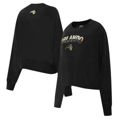 NBA - Orlando Magic Pro Standard Women's Glam Cropped Pullover Sweatshirt - Black