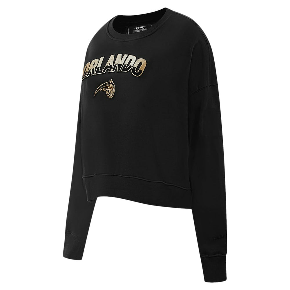 NBA - Orlando Magic Pro Standard Women's Glam Cropped Pullover Sweatshirt - Black